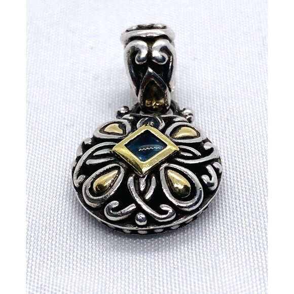 John Hardy Sterling Silver 925 18K Topaz Charm